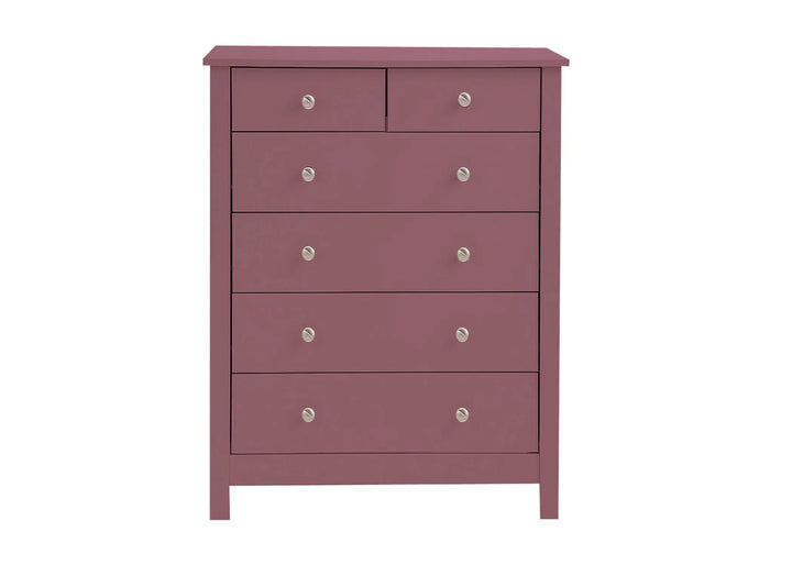 Translation missing: en.Mango Wood Ania Chest of 6 Drawers Storage Cabinet for Living Room | Wooden Sideboard | White Finish 