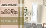 Mango Wood Home Decorative Thalo Standing Long Mirror for Living Room, Bedroom, Hotels 