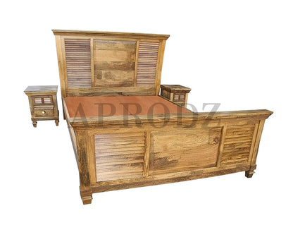 Elmore Mango Wood Bed for Bedroom Furniture (Solid Wood - Natural)