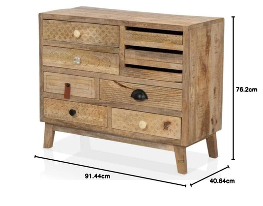 Translation missing: en.Wooden Carved Chest of Drawers | Wooden Cabinet for Bedroom | Wooden Cabinet with 