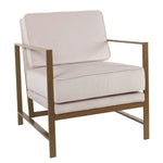 Hudson Modern Velvet Accent Chair, Metal Frame, Navy 