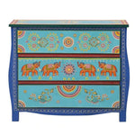Handpainted Wooden Chest of Drawer | Wooden Antique Cabinet for Storage | Solid Wood 
