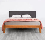 APRODZ Juno Upholstered and Acacia Wood Platform Bed (bd-483-q, Queen)