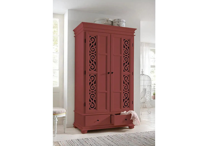 Translation missing: en.Mango Wood Multipurpose Storage 2-Door Porto Wardrobe Almirah for Bedroom | Emperor 