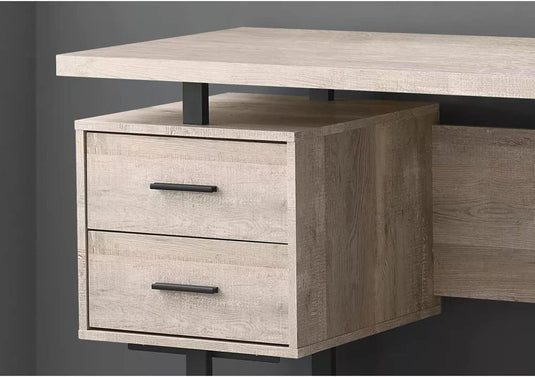 Translation missing: en.Mango Wood Calio Study Desk Table for Home and Office | Taupe + Black Powdercoated Finish 