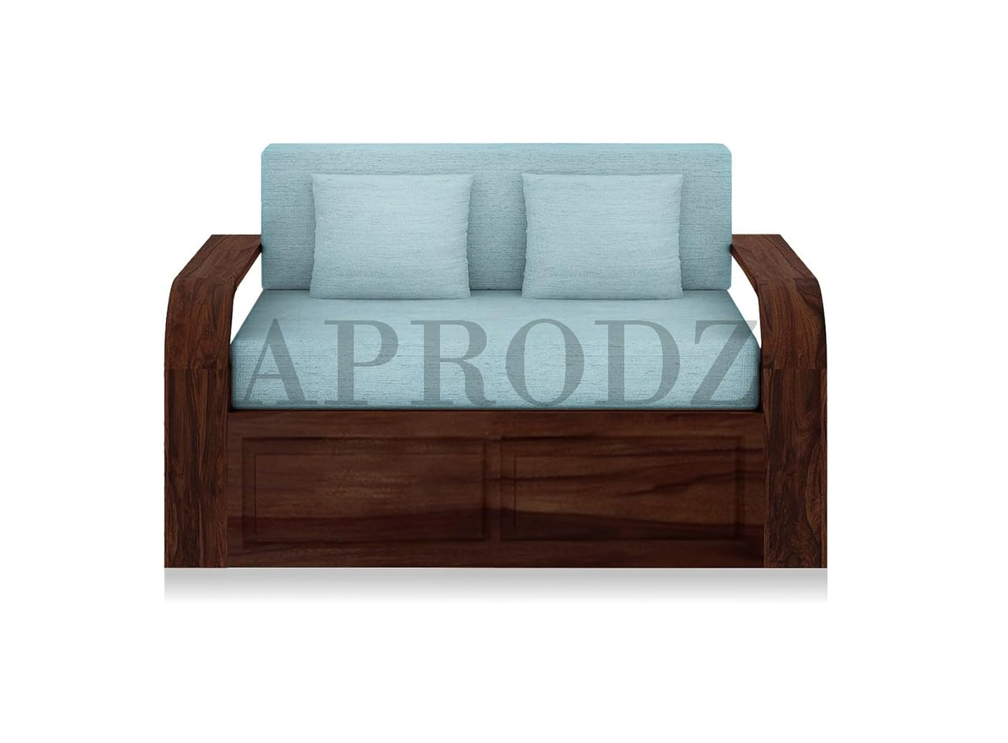 Sheesham Wood 2 Seater Sofa Cum Bed with Storage