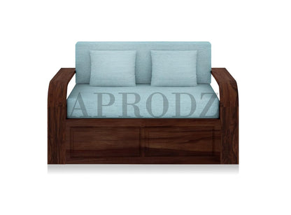 Sheesham Wood 2 Seater Sofa Cum Bed with Storage