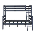 Solid Wood Reese Bunk Bed for Bedroom | Graphite Blue Finish
