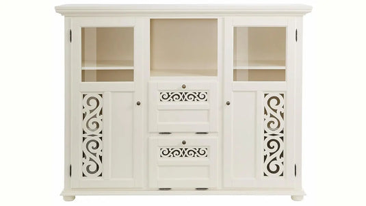 Translation missing: en.APRODZ Soild Wood Fora Sideboard Storage Cabinet for Living Room | White Finish