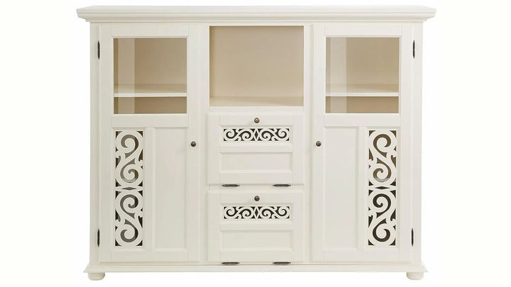 Translation missing: en.APRODZ Soild Wood Fora Sideboard Storage Cabinet for Living Room | White Finish