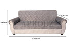 Sofa | Wood Frame Suede Fabric 40D Foam Cushion | Comfortable, Durable, Stylish & Modern for Living Room Furniture | Compact Design Lounge Seat Relaxation (Light Grey + Beige 2) 