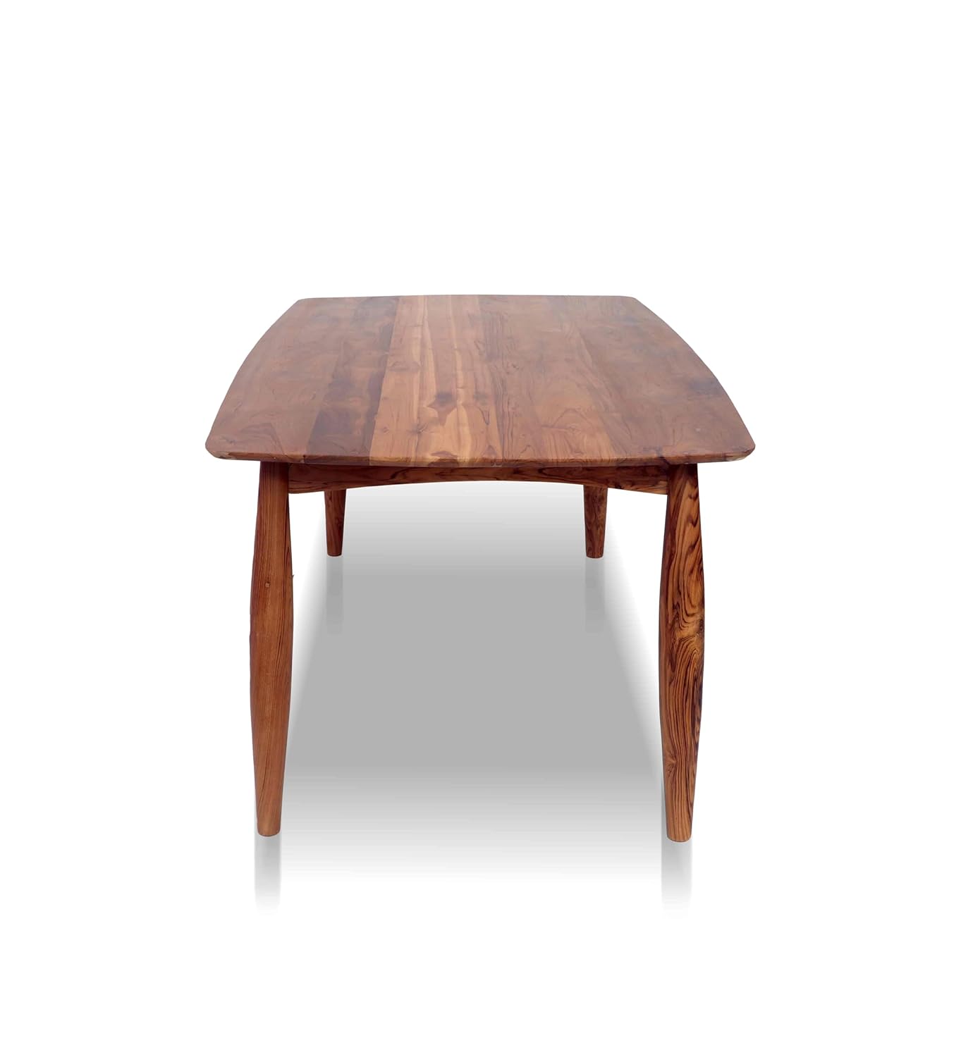 Solid Teak Wood 6 Seater Dining Table Set with Chairs | Premium Wooden Dining Set for Home, Kitchen & Dining Room | Handcrafted Furniture with Natural Finish