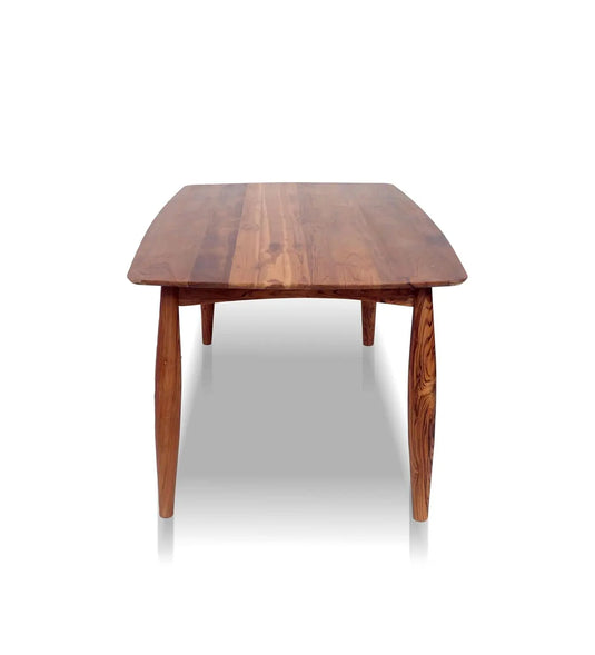 Translation missing: en.Solid Teak Wood 6 Seater Dining Table Set with Chairs | Premium Wooden Dining Set for Home, Kitchen &amp; Dining Room | Handcrafted Furniture with Natural Finish 