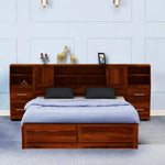 Sheesham Wood Trapez Hydraulic Bed