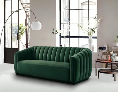 Serene Modern Channel Sofa 3-Seater Couch for Living Room