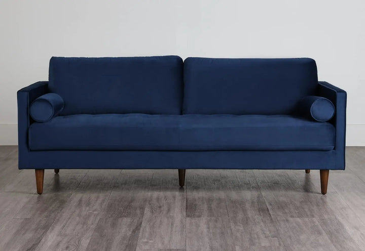 Translation missing: en.APRODZ MidCen Wooden 3 Seater Sofa Set with High-Density Comfortable Foam for Home &amp; Living Room (Upholstered- Dark Green Velvet Fabric)