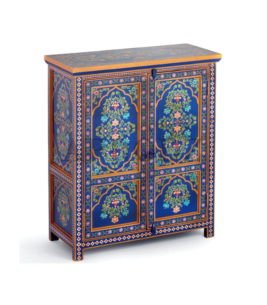 Translation missing: en.Wooden Handpainted Multipurpose Storage Cabinet for Living Room (Multicolor) 
