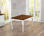 APRODZ Sheesham Wood Vaughan 4 Seater Dining Table Set for Home Living Room | Dining Furniture | White and Brown