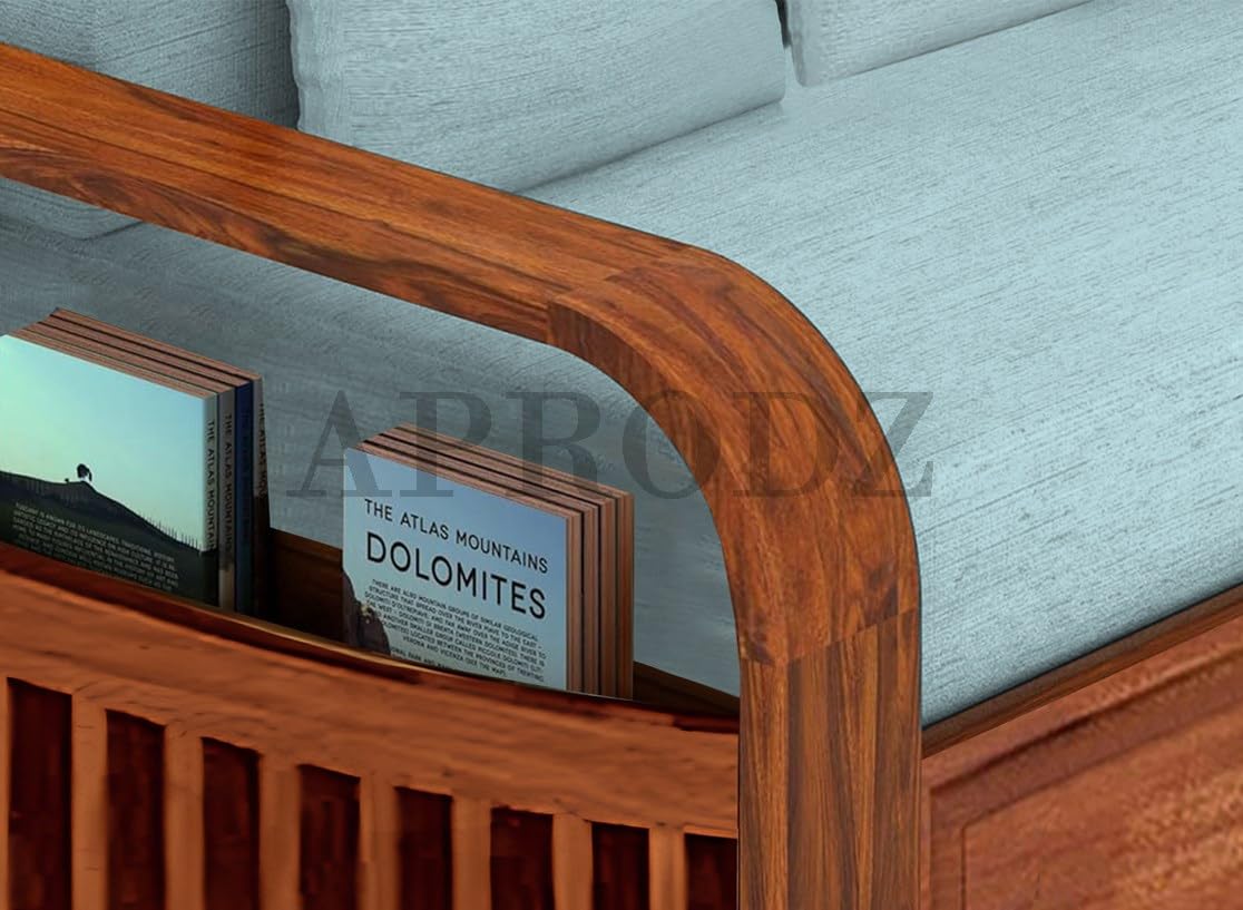 Sheesham Wood Sofa Cum Bed, 3 Seater with Storage