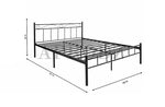 Metal Bed Frame Without Storage – Minimalist & Durable Design | Black Color 