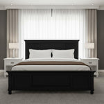 Solid Wood Without Storage Bed Elmore for Bedroom Stylish 