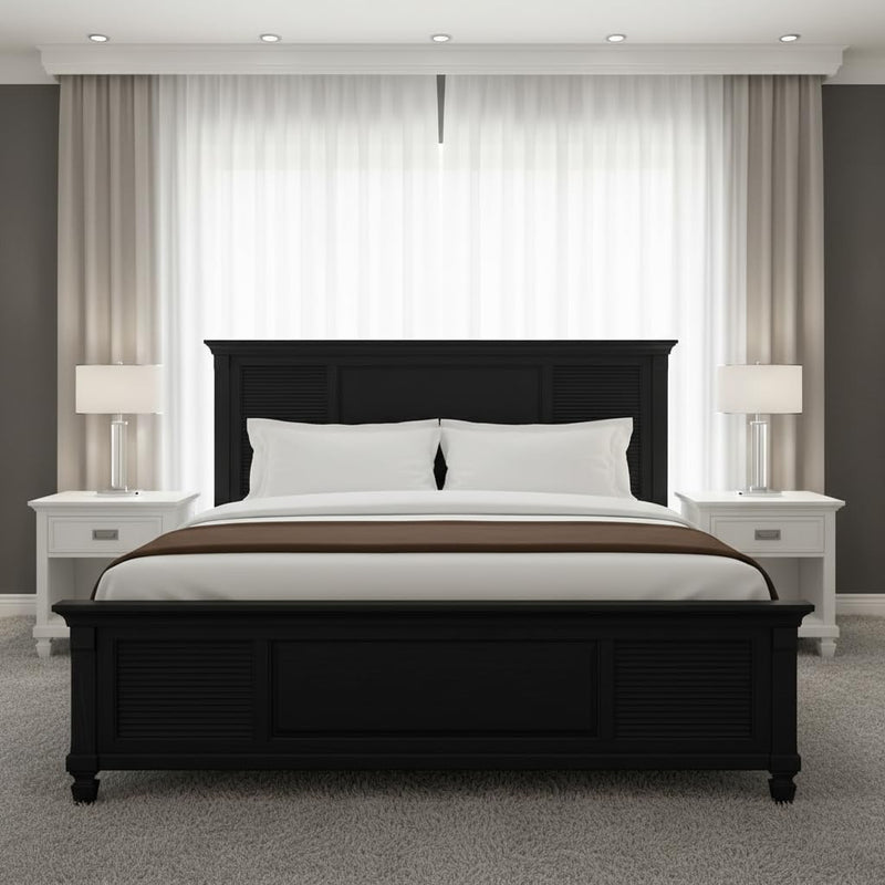 Solid Wood Without Storage Bed Elmore for Bedroom Stylish 