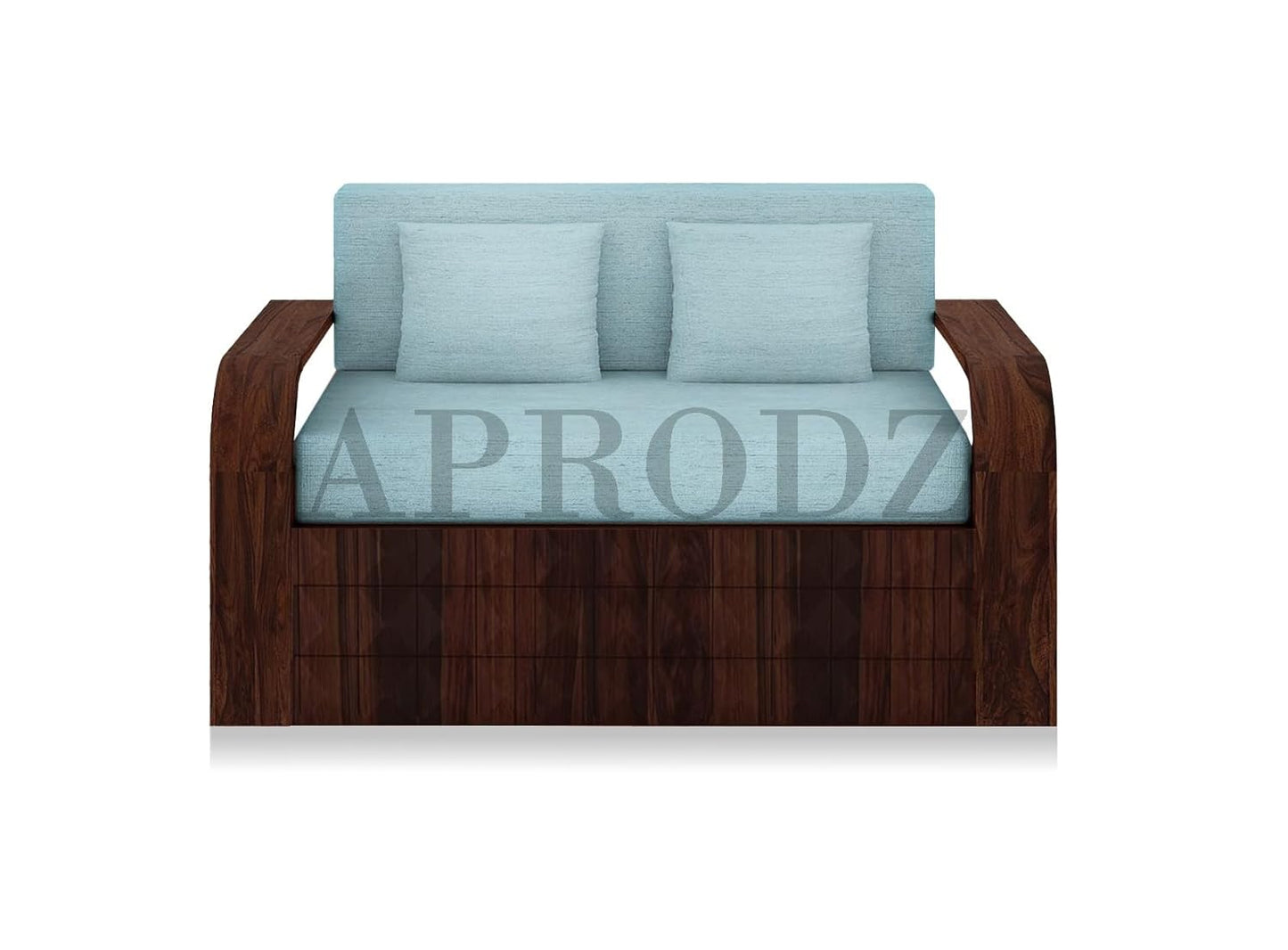 Sheesham Wood 2 Seater Sofa Cum Bed with Storage, (75 x 51 x 30 Inch)