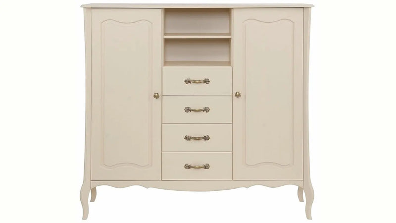APRODZ Mango Wood Galway Sideboard Storage Cabinet for Living Room