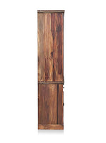 Bookshelf | Sheesham Wood Wooden Storage Organizer | Shelves Bookcase Rustic Durable, Stylish & Compact Design for Home, Office & Living Room | Furniture Organizer Elegant Finish (Brown 6) 