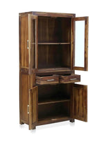 Bookshelf | Sheesham Wood Wooden Storage Organizer | Shelves Bookcase Rustic Durable, Stylish & Compact Design for Home, Office & Living Room | Furniture Organizer Elegant Finish (Brown) 