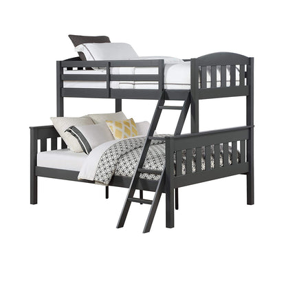 APRODZ Mango Wood Coedlac Kids Bunk Beds with Ladder for Bedroom | Grey Finish