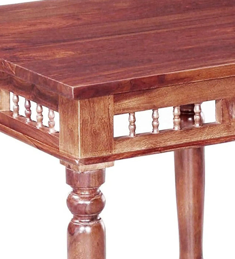 APRODZ Sheesham Wood Norcross 2 Seater Dining Table Set for Home | Dining Furniture | Brown Finish