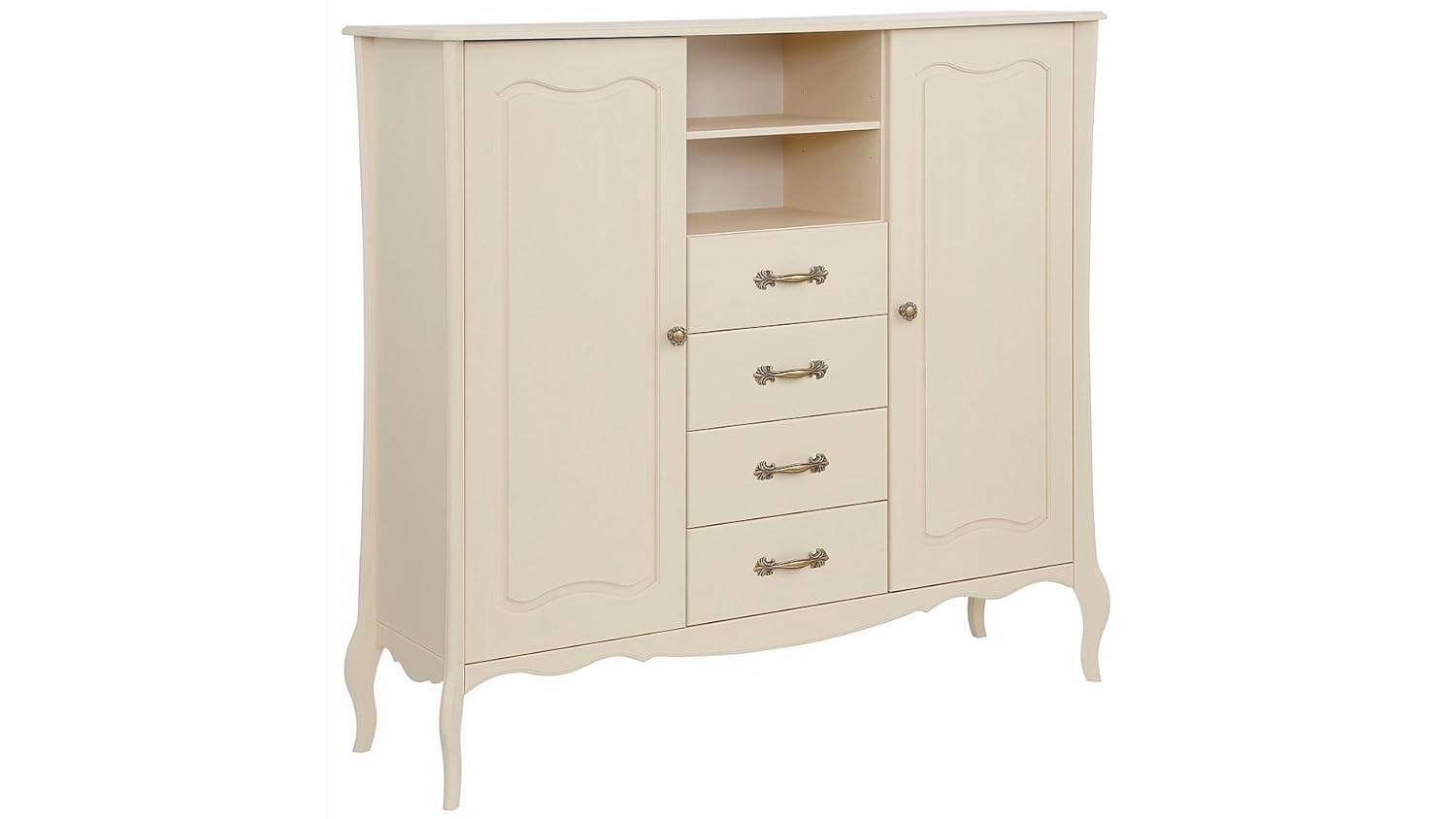 APRODZ Mango Wood Galway Sideboard Storage Cabinet for Living Room