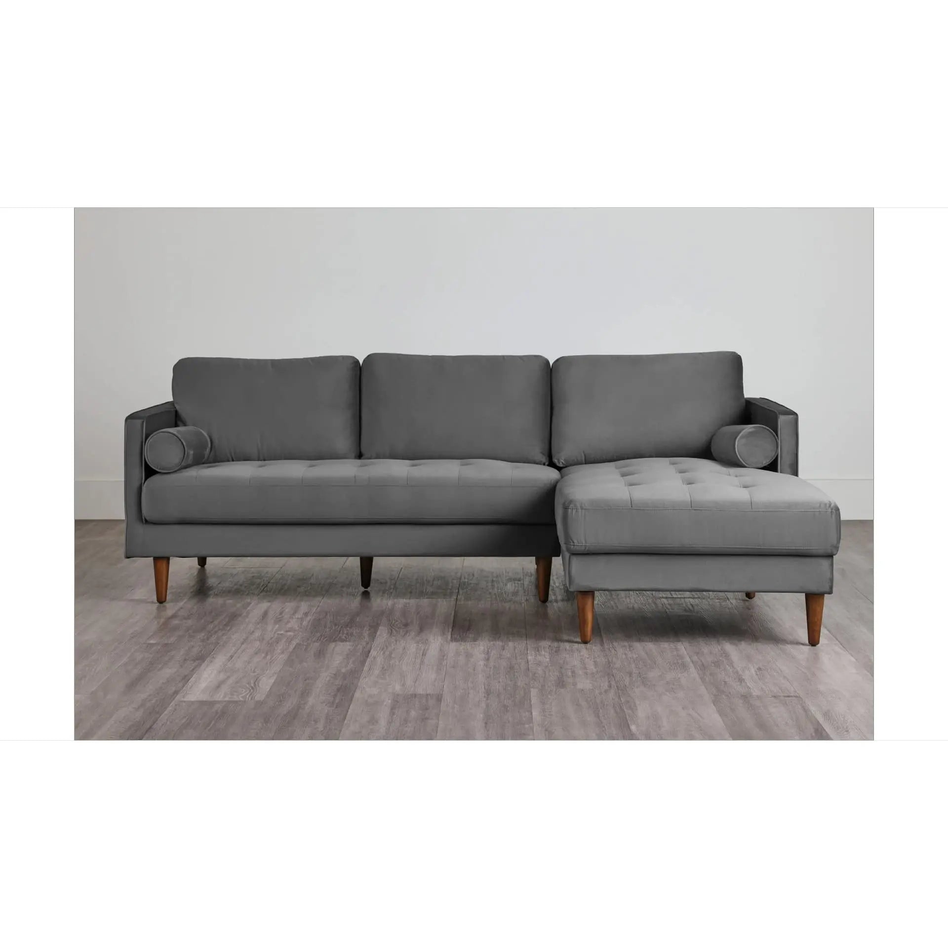 APRODZ MidCen Wooden 3 Seater Sofa Set with High-Density Comfortable Foam for Home & Living Room (Upholstered- Dark Green Velvet Fabric)