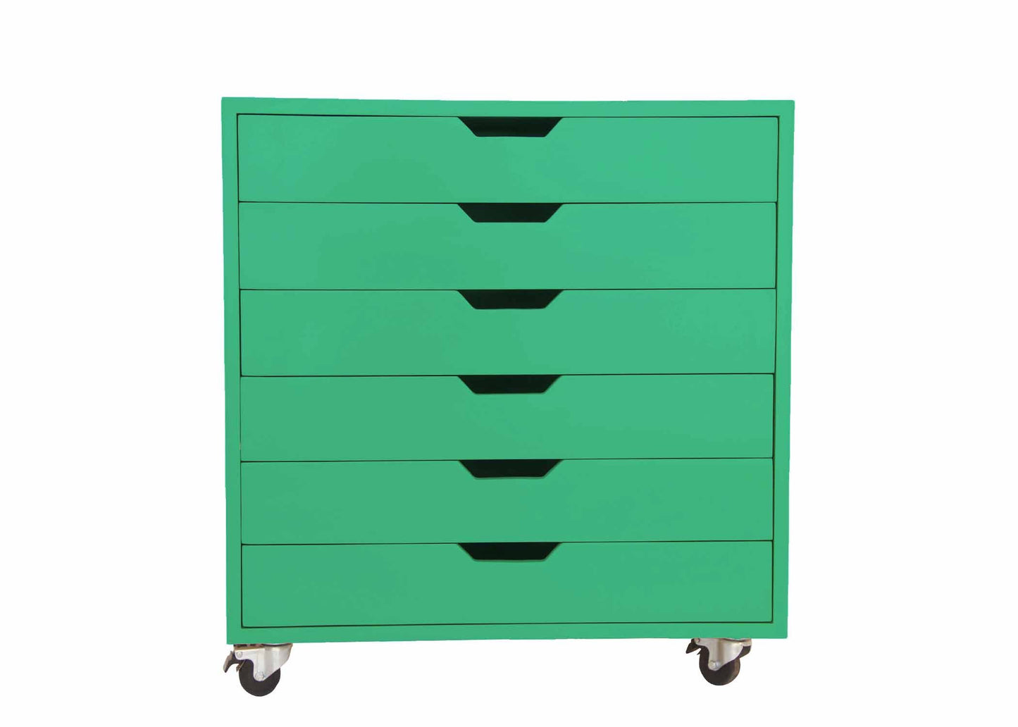 APRODZ Mango Wood Sideboard Storage Dresser Cabinet Balarwa Chest of 7 Drawer On Castors for Living Room (White Finish)