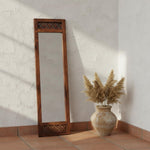 Solid sheesham Wood Full Length Floor Mirror for Bedroom Living Room Dressing Area 