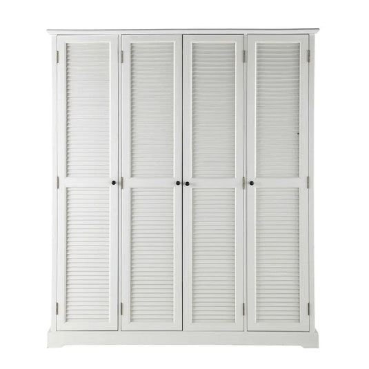 Translation missing: en.APRODZ Mango Wood Four Doors Multipurpose Storage Large Wardrobe Almirah for Living Room | Cream