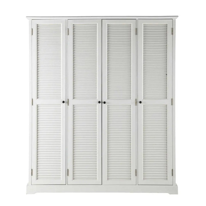 Translation missing: en.APRODZ Mango Wood Four Doors Multipurpose Storage Large Wardrobe Almirah for Living Room | Cream