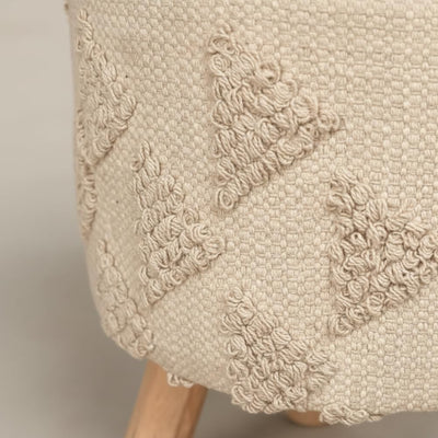 Printed Ottoman Stool Upholstered Foam Cushioned Pouffes for Living Room | Puffy Muddha Stool