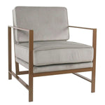 Hudson Modern Velvet Accent Chair, Metal Frame, Navy 