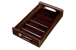 APRODZ Solid Wood Decorative Serving Tray With Antique Touch For Kitchen Dining Coffee Table, Rectangular