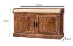 Wooden Multipurpose Cupboard & Shoe Rack Spacious Storage Cabinet with Seating for Home 
