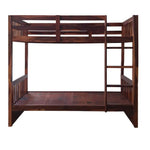 APRODZ Sheesham Wood Moyer Bunk Bed for Bedroom |Light Rosewood Finish