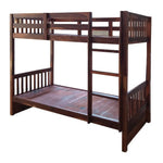 APRODZ Sheesham Wood Moyer Bunk Bed for Bedroom |Light Rosewood Finish