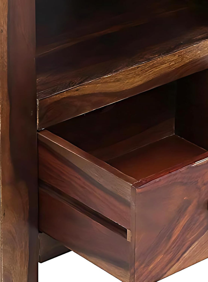 Translation missing: en.Bookshelf | Sheesham Wood Wooden Storage Organizer | Shelves Bookcase Rustic Durable, Stylish &amp; Compact Design for Home, Office &amp; Living Room | Furniture Organizer Elegant Finish (Brown 2) 