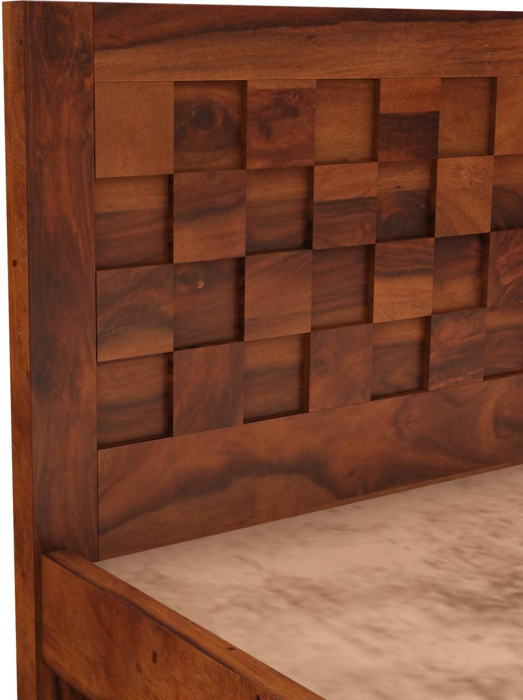 APRODZ Sheesham Wood Storage Queen Size Belem Bed for Bedroom Stylish | Mahogany Finish