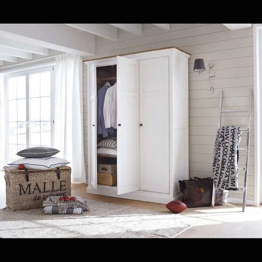 Translation missing: en.APRODZ Mango Wood Multipurpose Storage Venice Wardrobe Almirah for Living Room | Cream