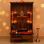 Sheesham Wood Temple with 3 Drawer for Pooja Room | Temple for Home 