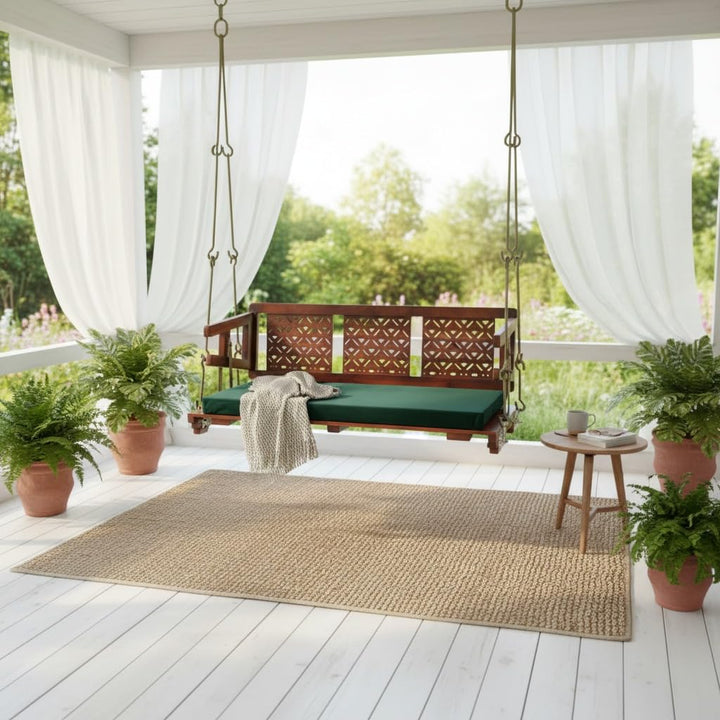 Translation missing: en.Jhula for Adults for Home Reversible Wooden Swing Jhula for Indoor Outdoor &amp; Balcony 