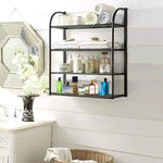 Solid Wood Flores Hanging Storage Rack for Living Room 